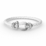 [Eternal Jewelry]FORCE LARGE HORSESHOE HALF DIAMOND BRACELET SILVER - 图片 2