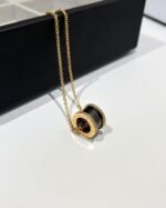 [Eternal Jewelry]ZERO 1 BLACK CERAMIC DIAMOND PINK GOLD NECKLACE - 图片 6