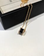 [Eternal Jewelry]ZERO 1 BLACK CERAMIC DIAMOND PINK GOLD NECKLACE - 图片 5